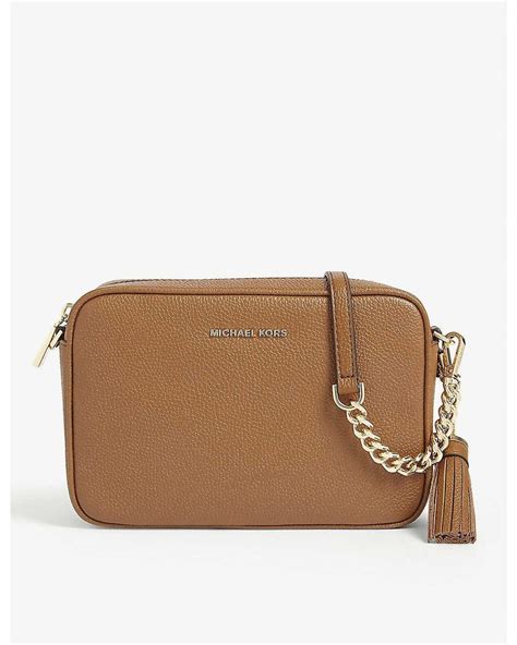 michael kors ginny crossbody bag sale|Ginny Leather Crossbody Bag .